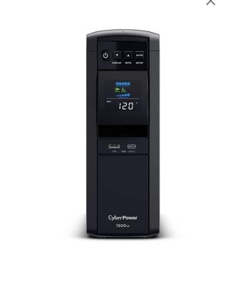 CyberPower Surge Protector Power Supply - 1500VA/1000W UPS System
